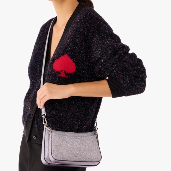 Kate Spade Rare Seafoam Green Dual Glitter Clutch. - Picture 5 of 8